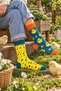 Chick Patterned Unisex Socks and Chick Keychain Gift Set in a Special Box - 2