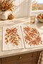 Copper Ribbon Bow and Oak Leaf Patterned 2-Piece Kitchen Towel Set 35X55 - 4