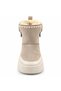 Women's Winter Furry Suede Leather Thick Soled Zippered Casual Boots - 3
