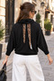 Women's Leopard Scarf Detailed Three-Quarter Sleeve Blouse - 6