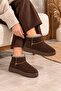 Women's Fur Lined Suede Short Boots Warm Sole Comfortable Daily Winter Mini Boots - 3