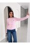 Crew Neck Hairnet Patterned Embroidery Detailed Buttoned Knitwear Cardigan Aw26Hi0052