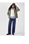 Xside Khaki Hooded Oversize Women's Raincoat