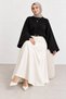 Women's Crew Neck Oversize Wide Sleeve Knitwear Sweater - 3