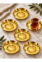 Dmr Life Elit 6-Piece Gold Luxury Stainless Steel Tea Plate Set (18/10) - 8