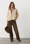 Lobeile women's zippered pocket beige sweatshirt - 3