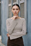 Women's Spanish Sleeve Striped Blouse - 3