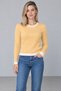 Women's Crew Neck Double Color Detailed Wool Sweater - 2