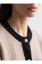 Alita City Beige Knitwear Striped Women's Cardigan with a Difference - 3
