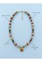 Tiger's Eye Natural Stone Necklace - Aventurine, Red Jasper, Dalmatian Jasper, with Medallion Pendant |   Talisman