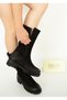 1413 Eren Shoes&Bag Genuine Leather Nubuck Back Rubber Detailed Serrated Non-Slip Sole Thick Heeled Daily Comfortable Elegant Thick Heeled Women's Below the Knee Boots Real Leather Nubuck Black - 2