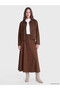 Özmarka New Season Brown Zippered Flared Skirt - 2