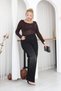 Plus Size Stoned Palazzo Lycra Jean Trousers - 7