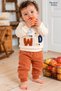 Baby Boy Set Wild Giraffe Patterned 2-Piece Set Top and Bottom Seasonal Set 3 6 9 12 Months - 3