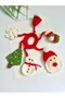 New Year's New Year Handmade Knitted Christmas Themed Girl's Hairpin - Amigurumi Christmas Tree Santa Claus Figured Hair Accessory - 6
