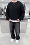 Black Basic Knitted Oversize Sweater