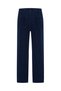 Men's Navy Blue Corduroy Textured Tapered Fit Trousers - 3