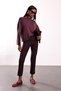 Plum Straight Cut Fabric Trousers 9031 - 3