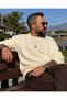 Basic Portofino Oversize Crew Neck Men's Knitwear Sweater - 4