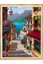 Diamond Painting Puzzle Kit, Sea View Stone Stairway Street 50X65 cm Mosaic - 2