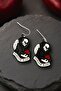 Endless Solitude Shaped Enamel Women's Earrings Double Piece Handmade Earrings - 2