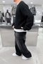 Black Basic Knitted Oversize Sweater - 2