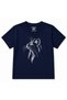 Silver Gaze Cat Line Art Graphic Kids T-Shirt