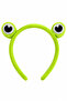 Green Plush Frog Eye Hair Crown - Fun Makeup and Face Washing Crown Hair Accessory