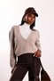 Mink V-Neck Knitwear Cardigan - 2