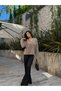 V-Neck Bearded Oversized Sweater - 3