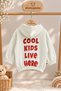 Unisex Baby 100% Cotton Ecru Elastic Cuffed Hooded Back Printed Tracksuit Set - 4