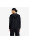 Black Women's Zippered Hooded Sweatshirt 26S-2221-26N - 4