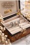 Brass Silver Color Zircon Stone Heart Shaped 3-Piece Earring Set - 3