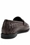Brown Leather Knitted Loafer 43702 - 5