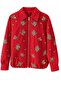 Red Sequin and Bead Embroidered Jacket - 3