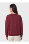 Two Mt Shop Quality Burgundy Oversize Women's Thick Sweatshirt - 4