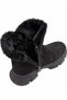 Women's Suede Fur Lined Zippered Thick Soled Winter Boots - 2