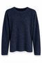 Navy Blue Crew Neck Oversize Sweater 7031 - 3