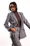 Gray Plaid Pattern Blazer Jacket 0016 - 3