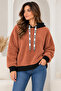 Women's Plush Textured Hooded Oversize Sweatshirt