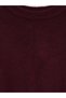 Alita City Farkıyla Xside Burgundy Knitwear Plain Oval Neck Women's Sweater - 3