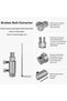 Valve Thread Extractor Tool Set, Stripped Pipe Remover for Faucet, Damaged Thread Extractor for 1/2" - 3