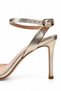 Gold Single Strap Heeled Sandals 25034 - 4