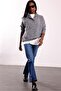 Anthracite Stand Collar Buttoned Sweater 251361 - 4