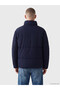 Peak New Season Navy Blue Relaxed Fit Mock Neck Men’s Puffer Coat - 5