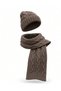 Women's Winter Wool Knitwear Scarf Beanie Set - 3