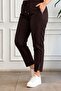Wide Leg and Pocket Stone Embroidered Pants with Elastic Waist