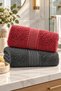 Pearly 2 Pieces Bamboo Knitted Patterned 50X85 cm Hand and Face Towel - 3