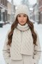 Women's Winter Wool Scarf and Beanie Set