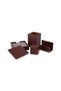 Executive 5-Piece Desk Organizer Set – Artificial Leather Office Accessories with Desk Pad, Pen - 3
